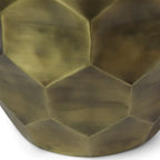 Mesa auxiliar metálica de nido de abeja de cobre/plata/oro/pátina, un solo uso