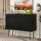 Mesa aparador de entrada Mesa auxiliar Gabinete con patas de metal dorado - 47.2L x 16.5W x 36.6H