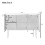 Mesa aparador de entrada Mesa auxiliar Gabinete con patas de metal dorado - 47.2L x 16.5W x 36.6H