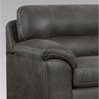 Juego de sofá de 4 piezas con parte superior de almohada y brazos de tela gris