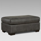 Juego de sofá de 4 piezas con parte superior de almohada y brazos de tela gris