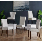 Silla de comedor de tela, patas rectas, juego de 2 (varios colores)