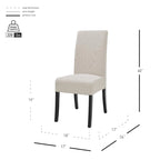 Silla de comedor de tela, patas rectas, juego de 2 (varios colores)