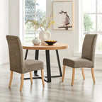 Silla de comedor de tela, patas rectas, juego de 2 (varios colores)