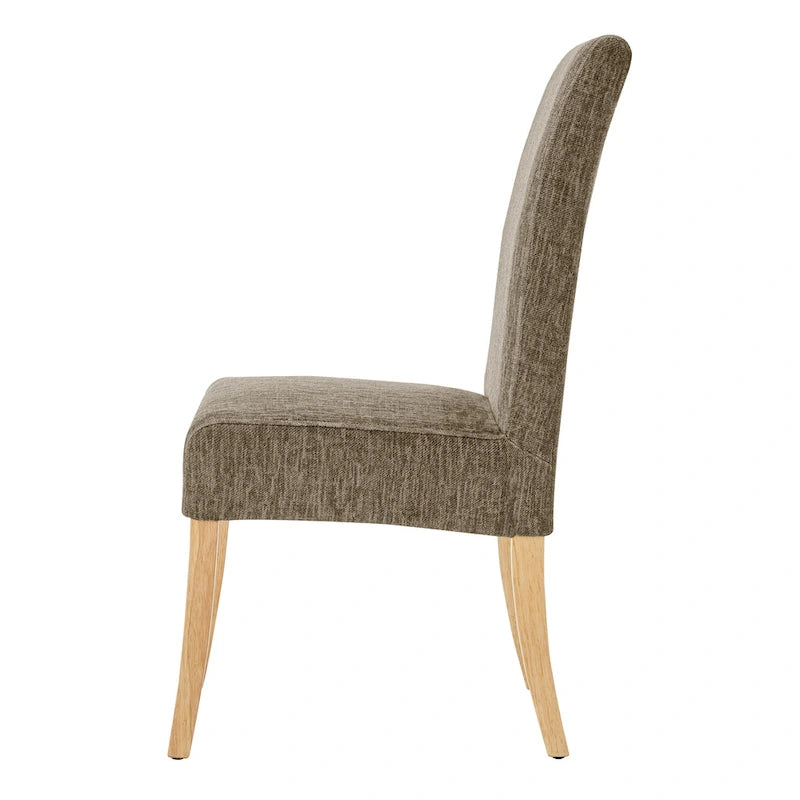 Silla de comedor de tela, patas rectas, juego de 2 (varios colores)