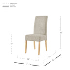 Silla de comedor de tela, patas rectas, juego de 2 (varios colores)