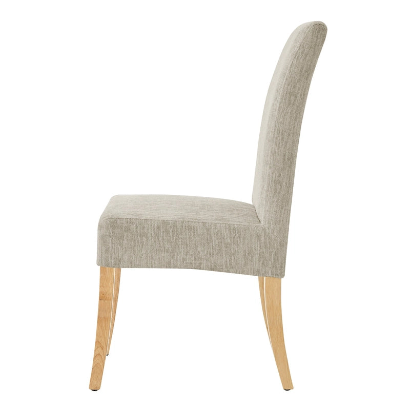 Silla de comedor de tela, patas rectas, juego de 2 (varios colores)