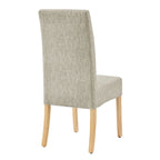 Silla de comedor de tela, patas rectas, juego de 2 (varios colores)