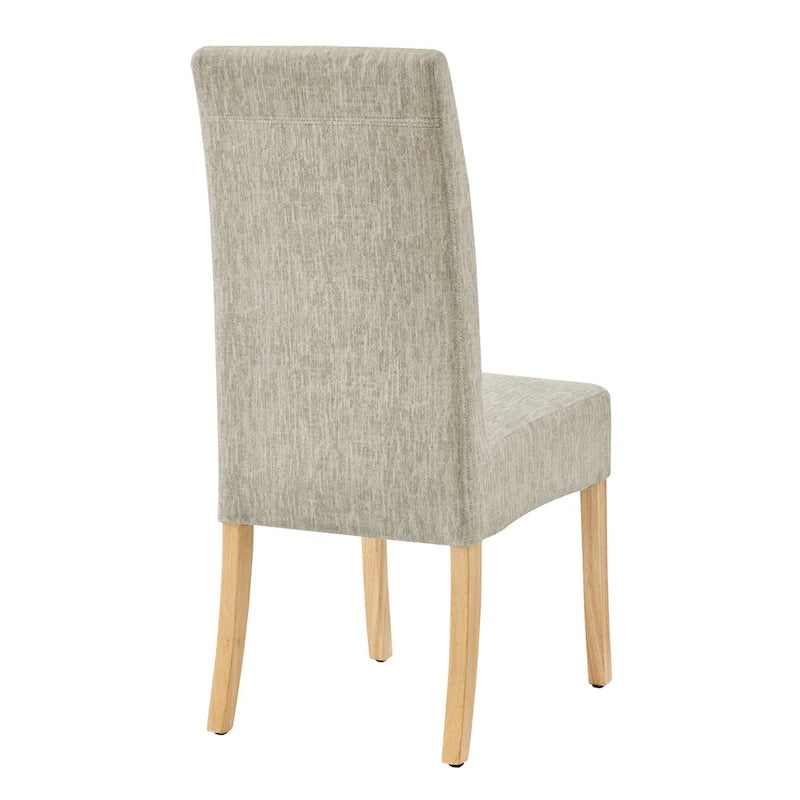 Silla de comedor de tela, patas rectas, juego de 2 (varios colores)
