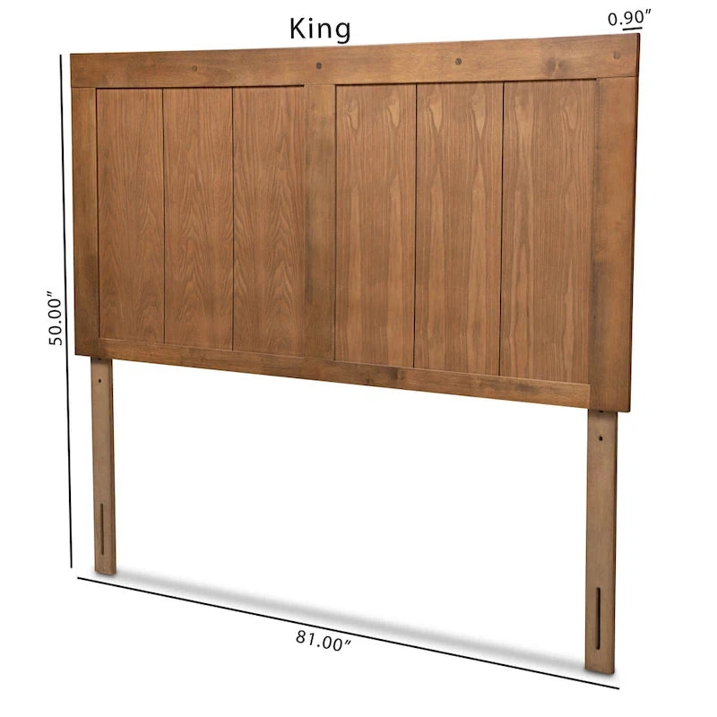 Cabecero de madera laminada de nogal y fresno – Twin / Full / Queen / King