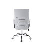 Silla de oficina giratoria con respaldo de malla rosa/negra/blanca, asiento individual