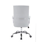 Silla de oficina giratoria con respaldo de malla rosa/negra/blanca, asiento individual