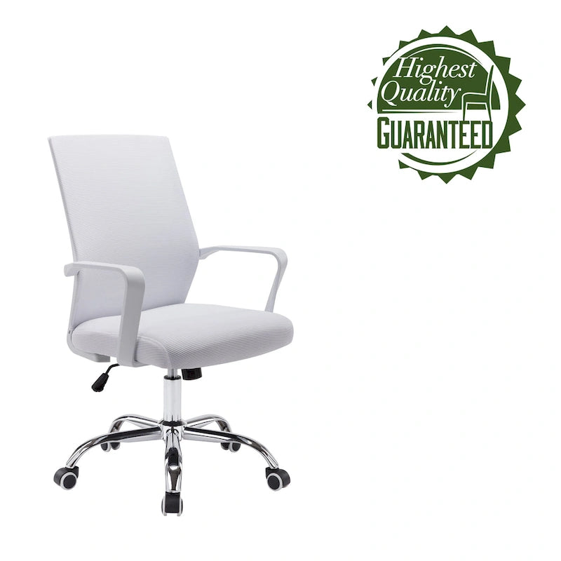 Silla de oficina giratoria con respaldo de malla rosa/negra/blanca, asiento individual
