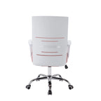 Silla de oficina giratoria con respaldo de malla rosa/negra/blanca, asiento individual