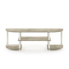 Mueble esquinero para TV y entretenimiento Sonoma Roble/Blanco, 3 estantes, montaje sin herramientas