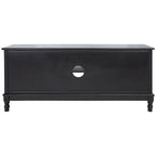Mueble TV / Media con 2 puertas, 2 estantes, en Marrón / Negro / Blanco envejecido / Greige