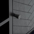 Mueble TV / Media con 2 puertas, 2 estantes, en Marrón / Negro / Blanco envejecido / Greige