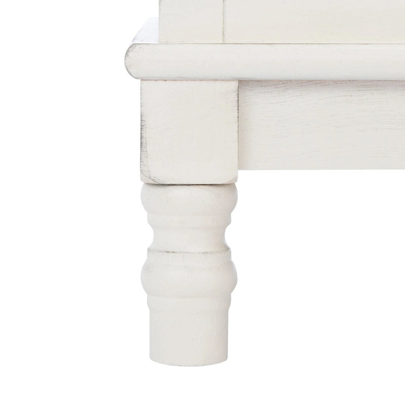 Mueble TV / Media con 2 puertas, 2 estantes, en Marrón / Negro / Blanco envejecido / Greige