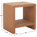 Mesa auxiliar de corcho en cascada, 1 persona, 45,7 cm An. x 35,6 cm Pr. x 45,7 cm Al.