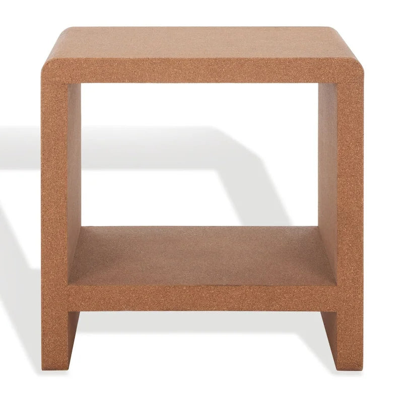 Mesa auxiliar de corcho en cascada, 1 persona, 45,7 cm An. x 35,6 cm Pr. x 45,7 cm Al.