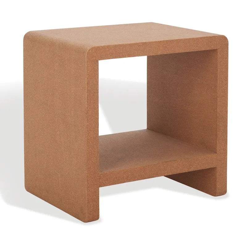 Mesa auxiliar de corcho en cascada, 1 persona, 45,7 cm An. x 35,6 cm Pr. x 45,7 cm Al.