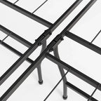 Base de cama de plataforma de metal negro, 45,7 cm de altura, individual/matrimonial/Queen/King, 1-2 personas