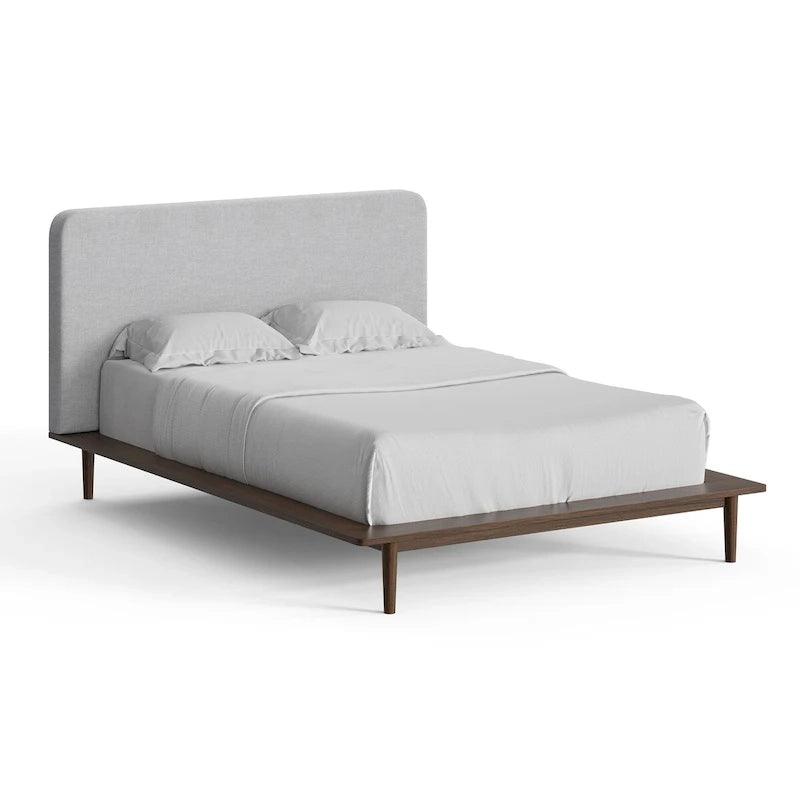 Cama de matrimonio de nogal / natural – 1 persona