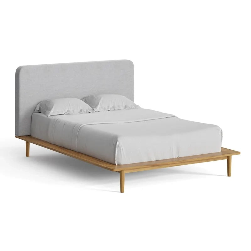 Cama de matrimonio de nogal / natural – 1 persona