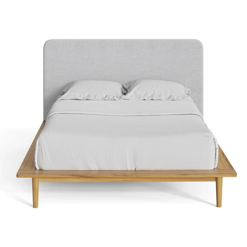 Cama de matrimonio de nogal / natural – 1 persona