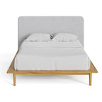 Cama de matrimonio de nogal / natural – 1 persona