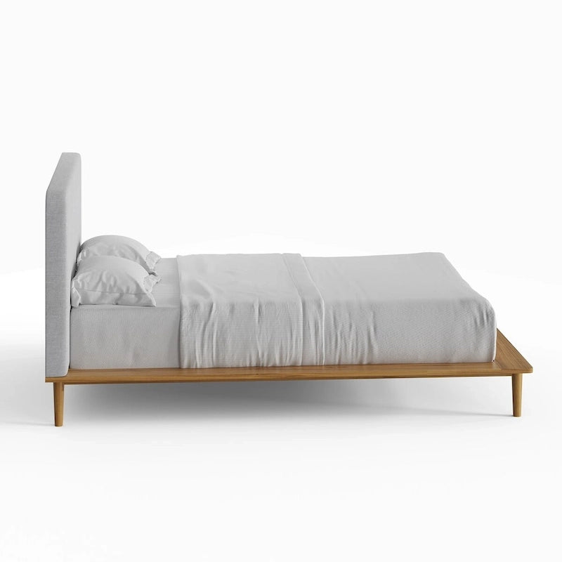 Cama de matrimonio de nogal / natural – 1 persona