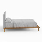 Cama de matrimonio de nogal / natural – 1 persona