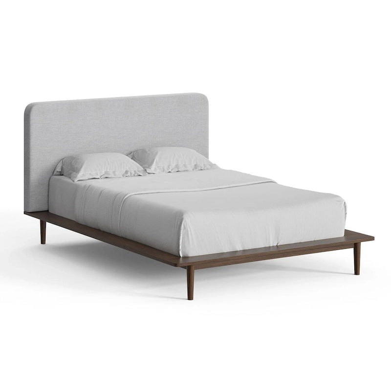 Cama de matrimonio de nogal / natural – 1 persona