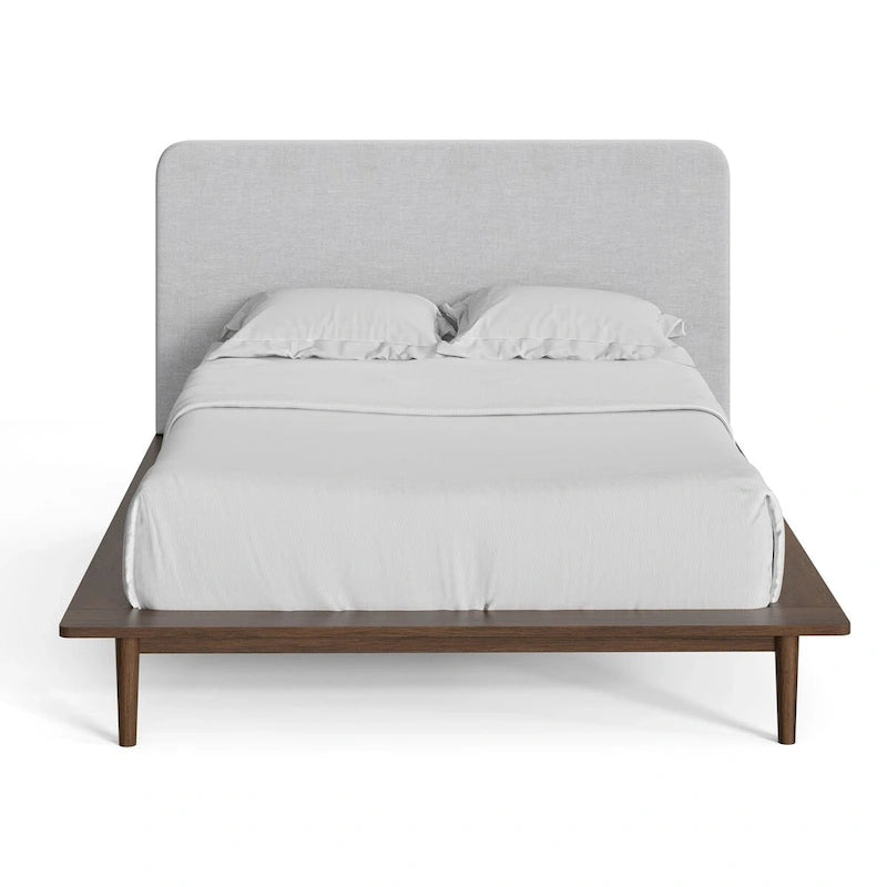 Cama de matrimonio de nogal / natural – 1 persona