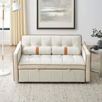 Sofá cama extraíble de terciopelo gris/beige/negro, 3 posiciones ajustables, 2 personas