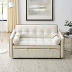Sofá cama extraíble de terciopelo gris/beige/negro, 3 posiciones ajustables, 2 personas