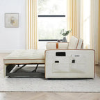 Sofá cama extraíble de terciopelo gris/beige/negro, 3 posiciones ajustables, 2 personas