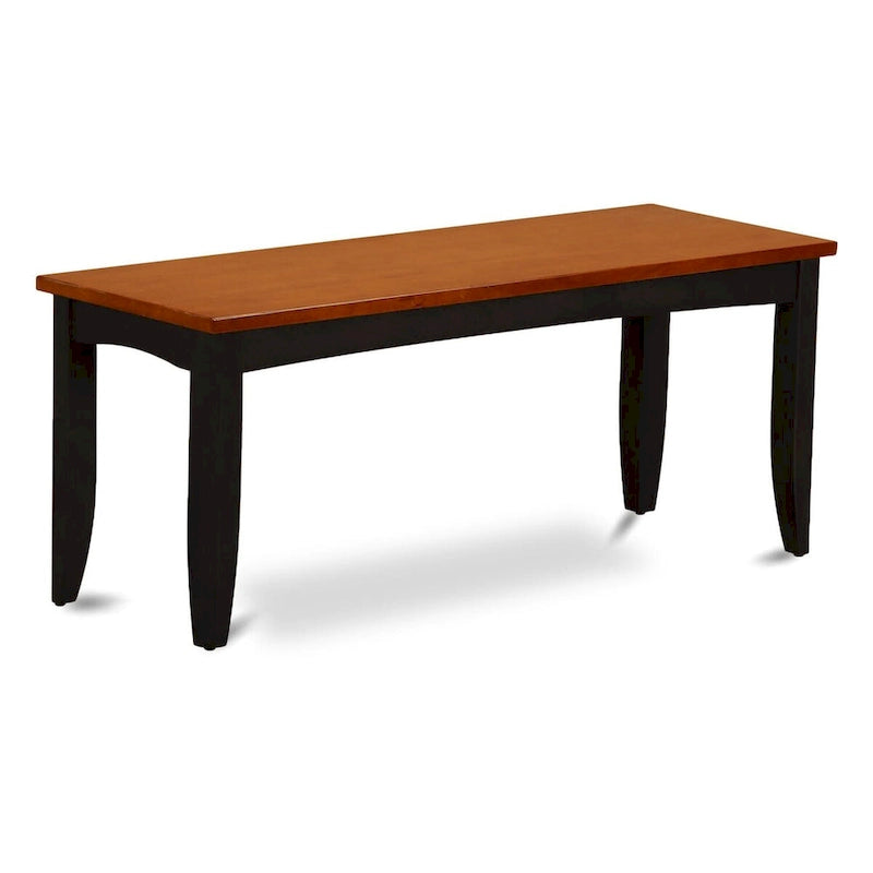 East West Furniture Banco de comedor Parfait con asiento de madera maciza (Opciones de color de acabado)