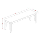East West Furniture Banco de comedor Parfait con asiento de madera maciza (Opciones de color de acabado)