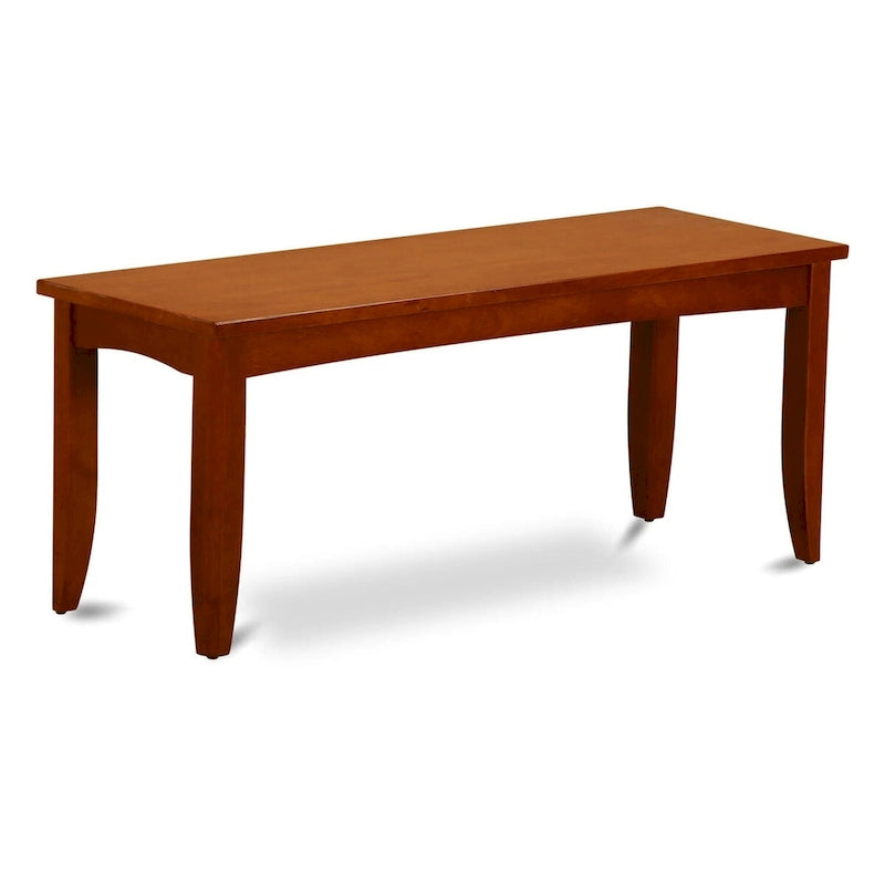 East West Furniture Banco de comedor Parfait con asiento de madera maciza (Opciones de color de acabado)