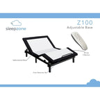 Juego de colchón viscoelástico blanco y base ajustable, 2 personas (Twin XL / Queen / Split King / Split Cal-King)