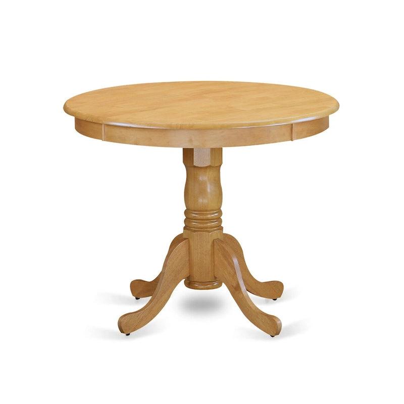 Juego de comedor redondo de roble, 3 piezas, 2 plazas