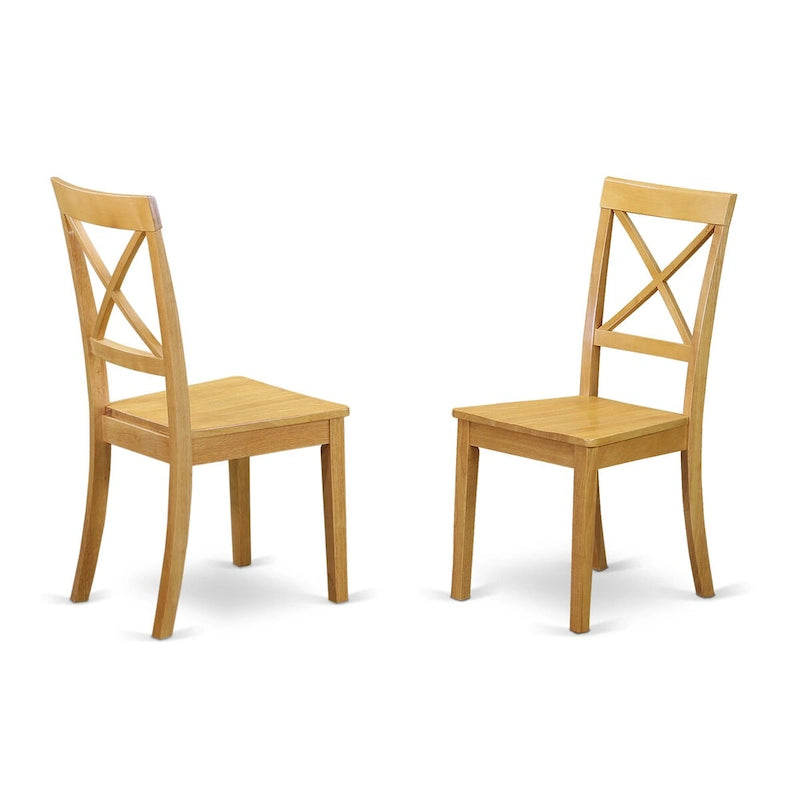 Juego de comedor redondo de roble, 3 piezas, 2 plazas