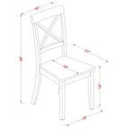 Juego de comedor redondo de roble, 3 piezas, 2 plazas