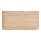 Mesa de centro/auxiliar de ratán natural con estante abierto