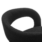 Sillas de comedor tapizadas en Boucle Negro/Marfil/Gris Topo, juego de 2