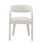 Sillas de comedor tapizadas en Boucle Negro/Marfil/Gris Topo, juego de 2