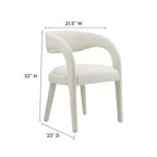 Sillas de comedor tapizadas en Boucle Negro/Marfil/Gris Topo, juego de 2