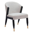 Silla de comedor gris niebla, tapizada, asiento individual