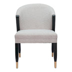 Silla de comedor gris niebla, tapizada, asiento individual